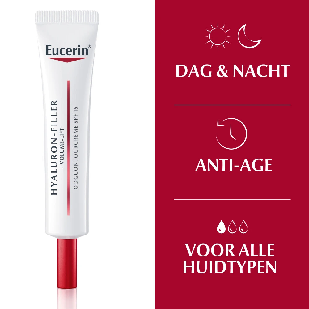Eucerin Hyaluron-Filler + Volume-Lift Oogcontourcrème SPF 15 3 Eucerin Hyaluron-Filler + Volume-Lift Oogcontourcrème SPF 15 - Afbeelding 3